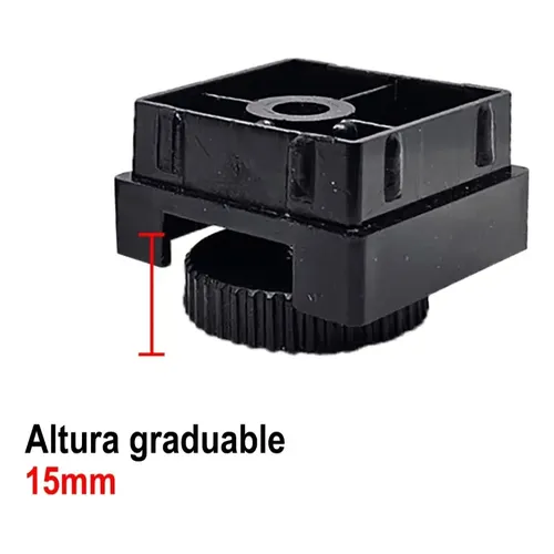 Regatón interno ajustable 2 x 2 para tubos cuadrados