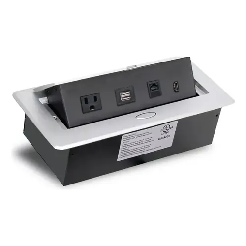 Toma oculto para escritorio mesas carga USB + Data + HDMI aluminio - Image 2