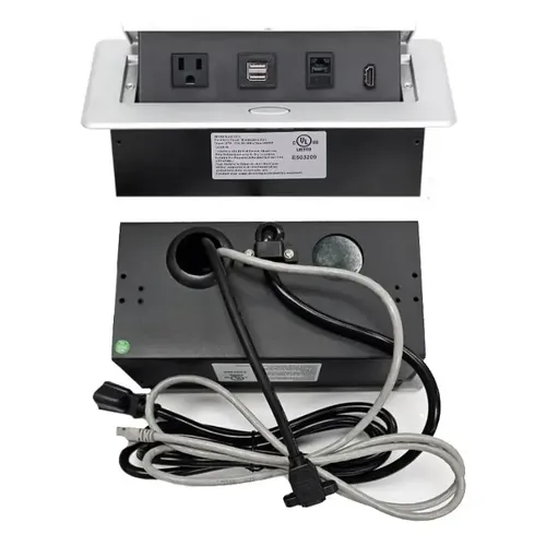Toma oculto para escritorio mesas carga USB + Data + HDMI aluminio - Image 3