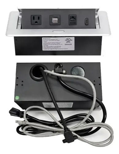 Toma oculto para escritorio mesas carga USB + Data + HDMI aluminio - Image 6