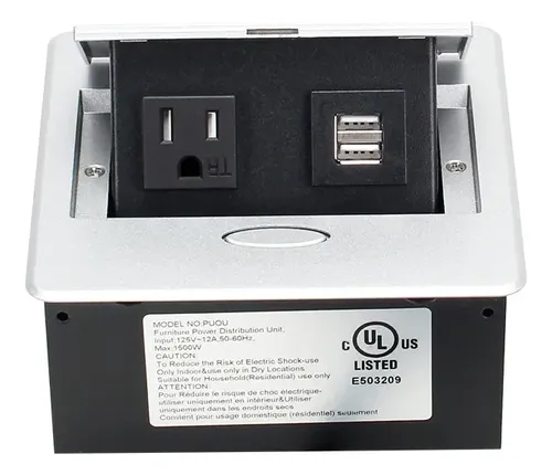 Pasacables toma empotrable con 110V + 2 USB - Image 2