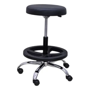 Silla taburete moderna giratoria odontologos oficina blanco plateado